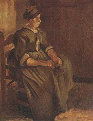Vincent Van Gogh Peasant Woman Sitting on a Chair (nn04) Spain oil painting art